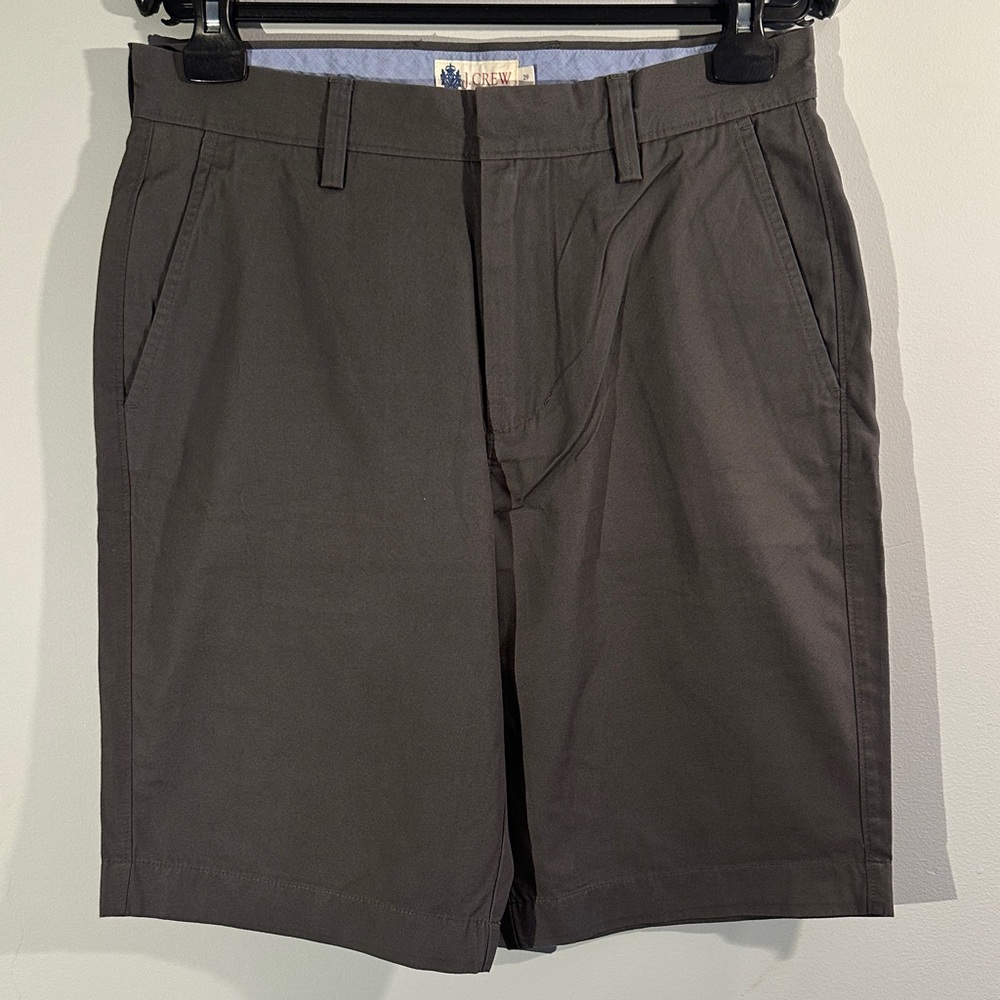 J. Crew Charcoal Flat Front 100% Cotton Shorts Size 29W